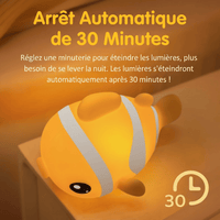 Veilleuse Poisson Rouge en Silicone Rechargeable