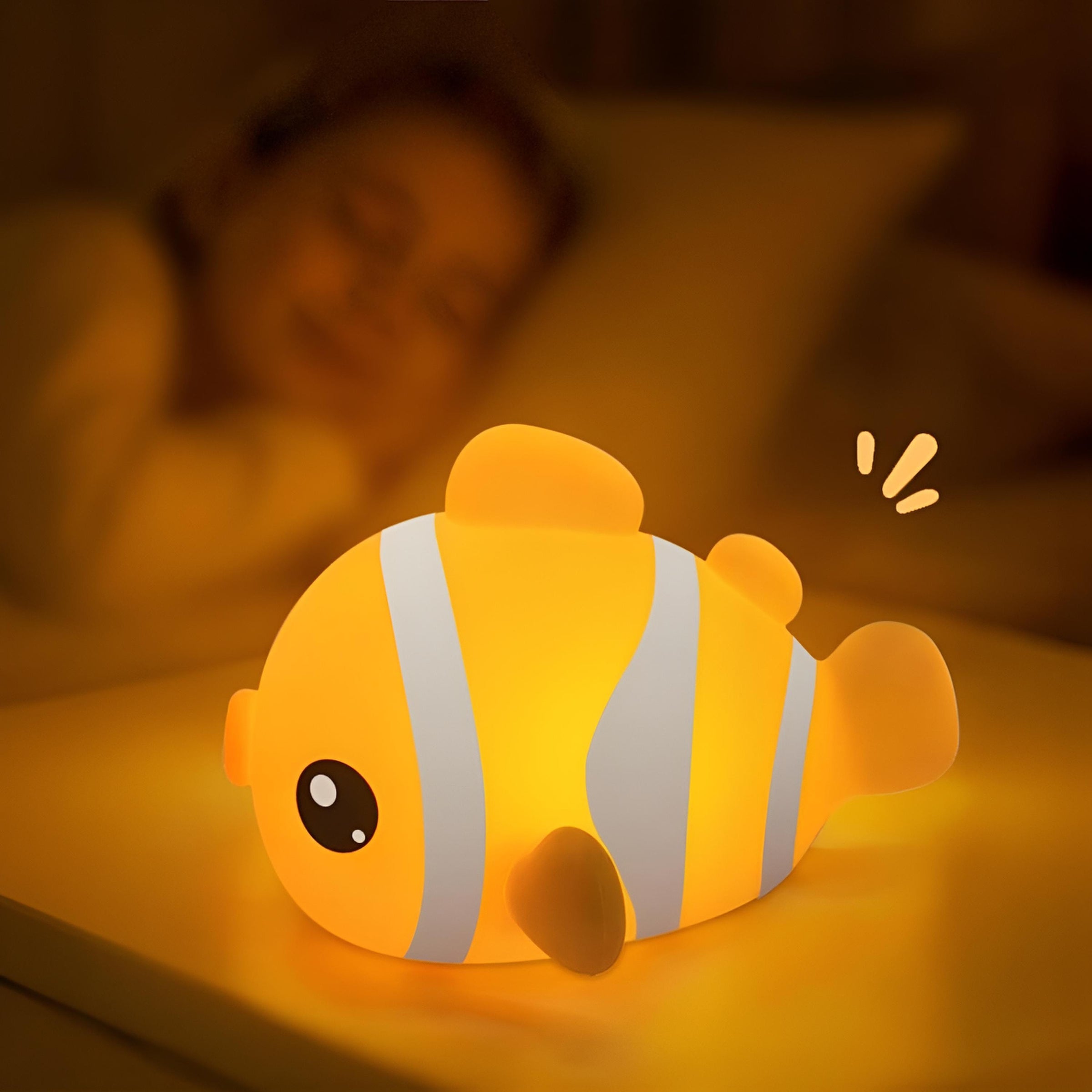 Veilleuse Poisson Rouge en Silicone Rechargeable