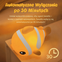 Ładowana lampka nocna złota rybka z silikonu