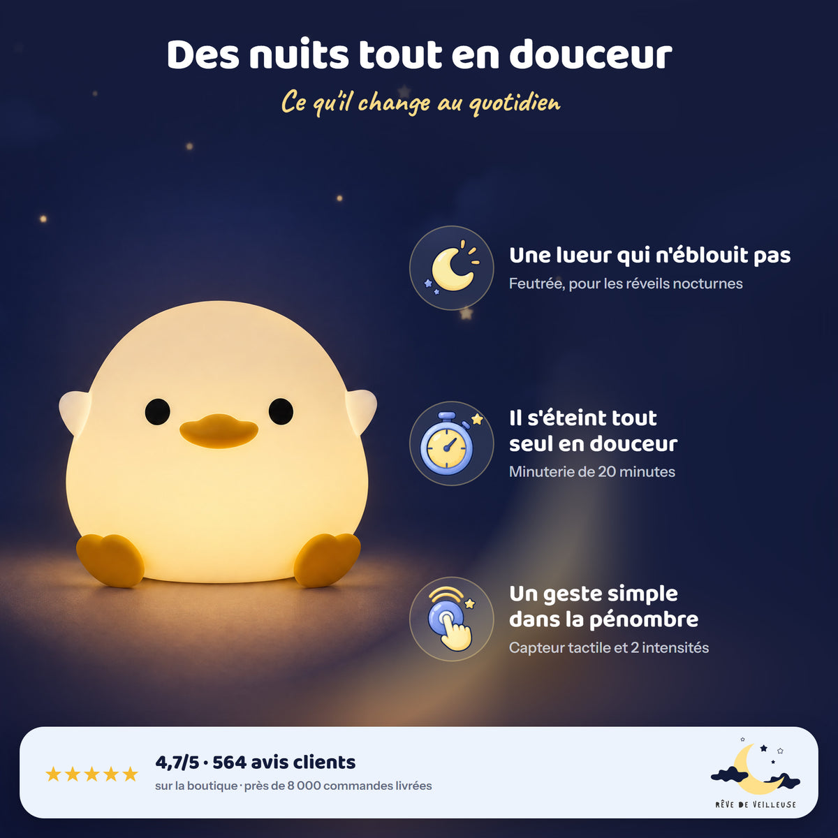 Veilleuse Poussin en Silicone – avantages et avis clients