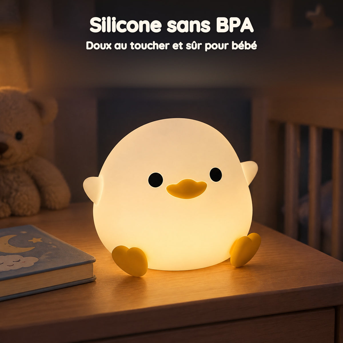 Veilleuse Poussin en Silicone – Silicone sans BPA