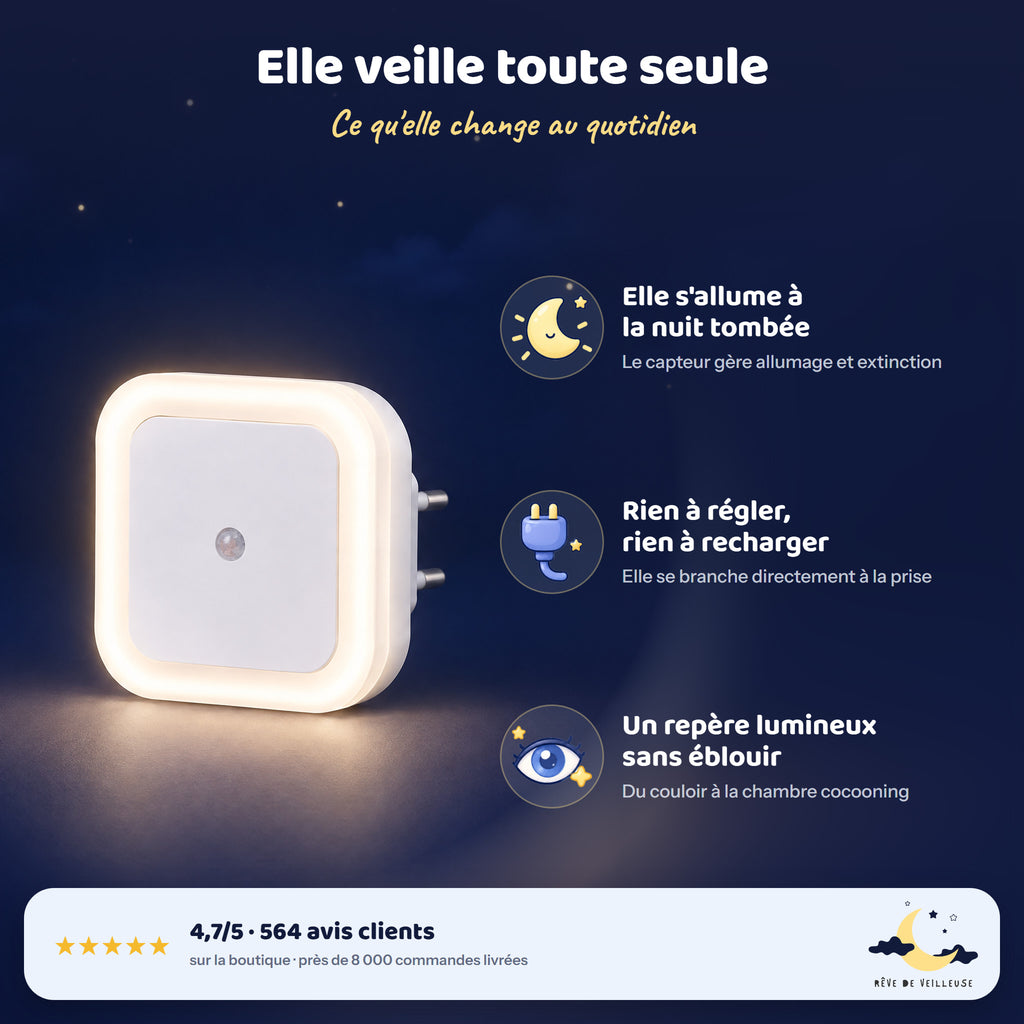 Veilleuse Prise Carrée – avantages et avis clients