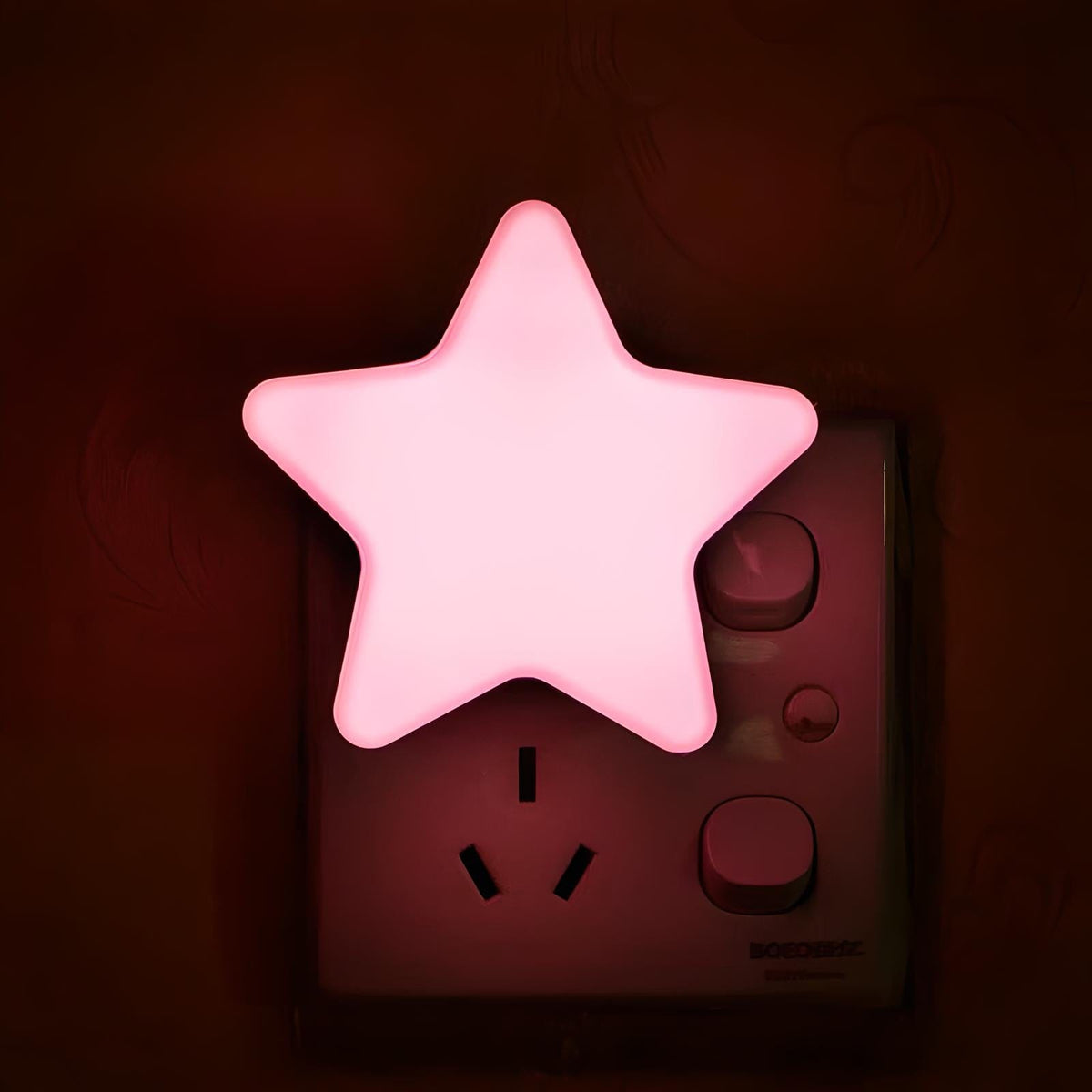 Veilleuse Prise Étoile Rose