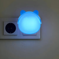 Veilleuse Prise LED Ourson Mignon Bleu