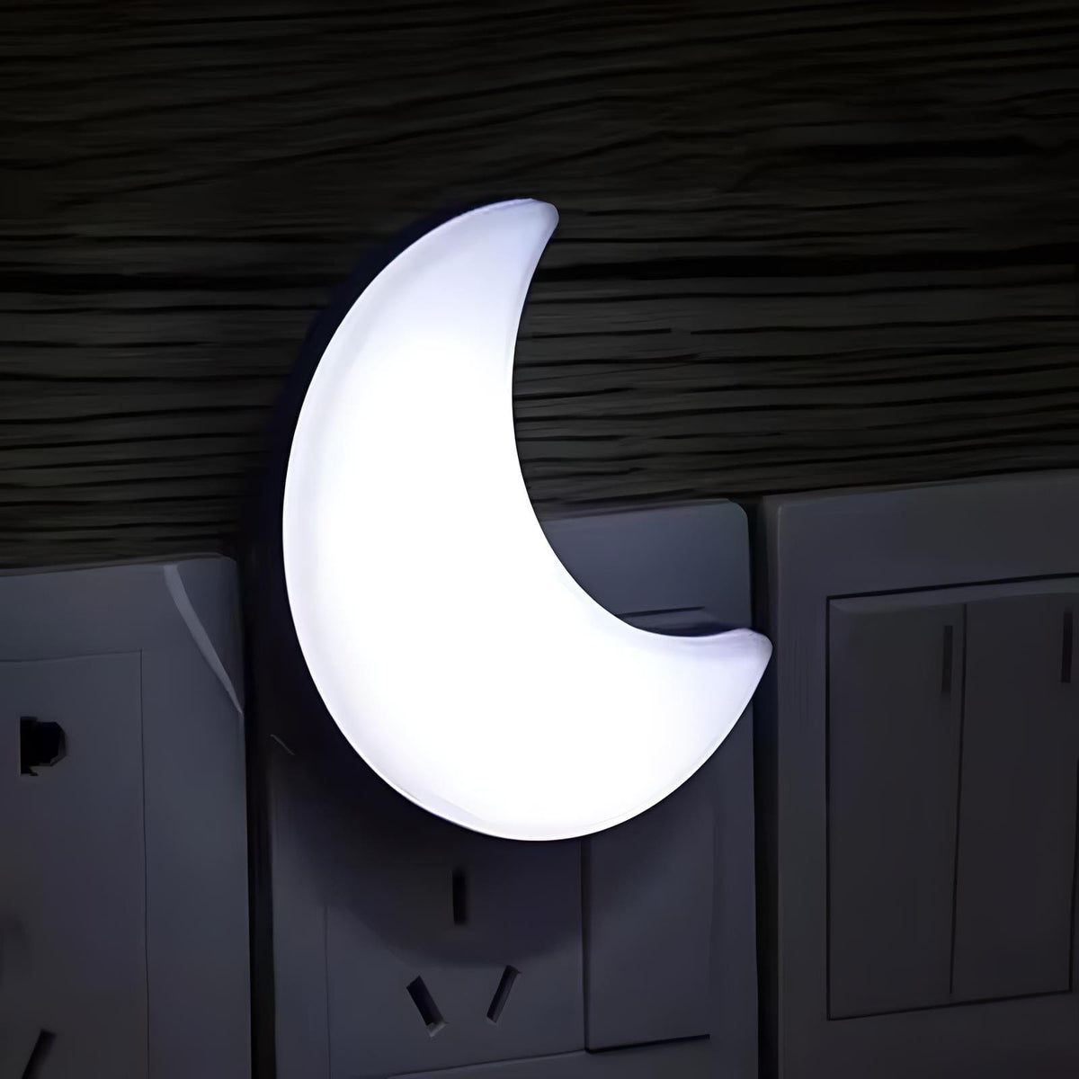 Veilleuse Prise Lune Blanc