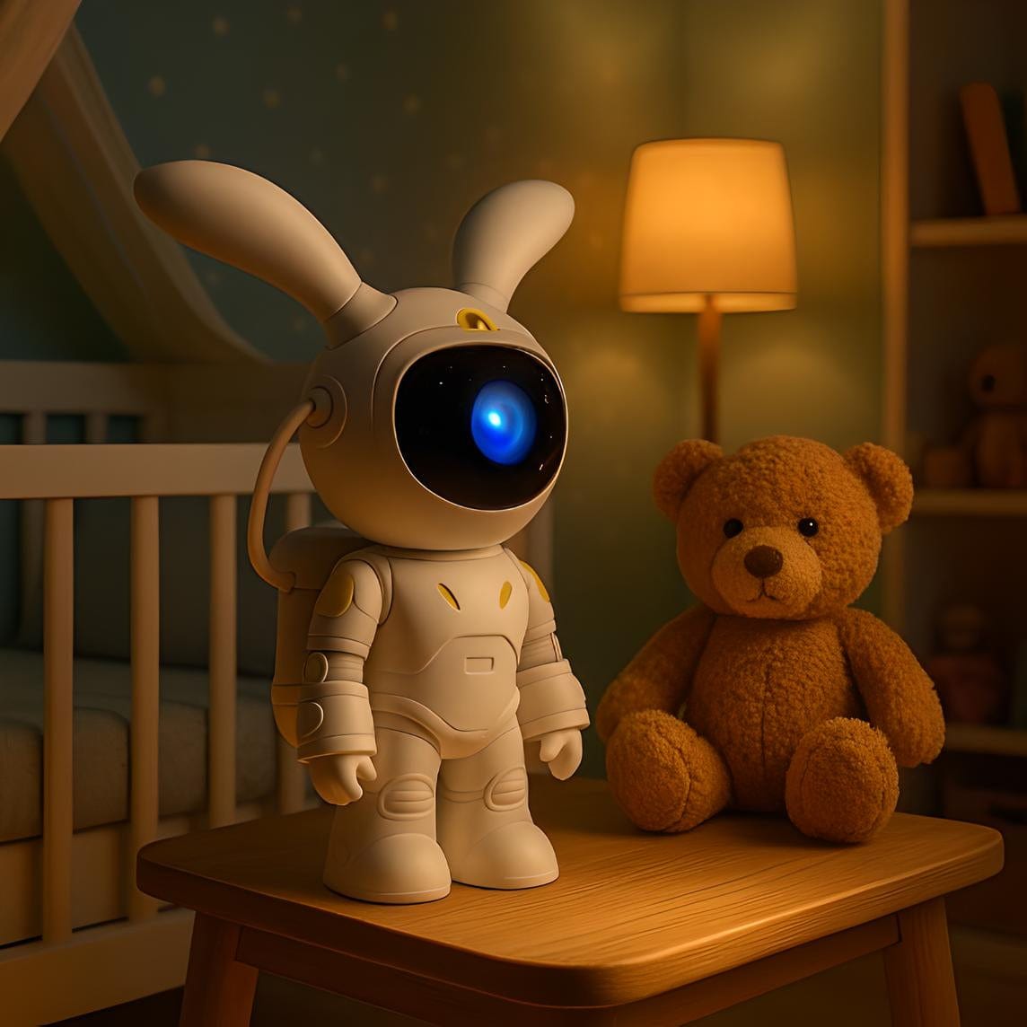 Veilleuse Projecteur Astronaute Lapin