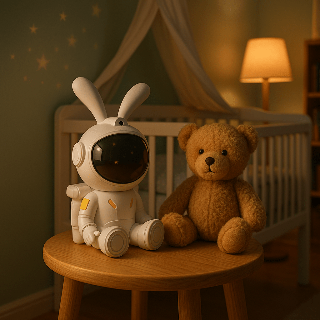 Veilleuse Projecteur Astronaute Lapin Assis