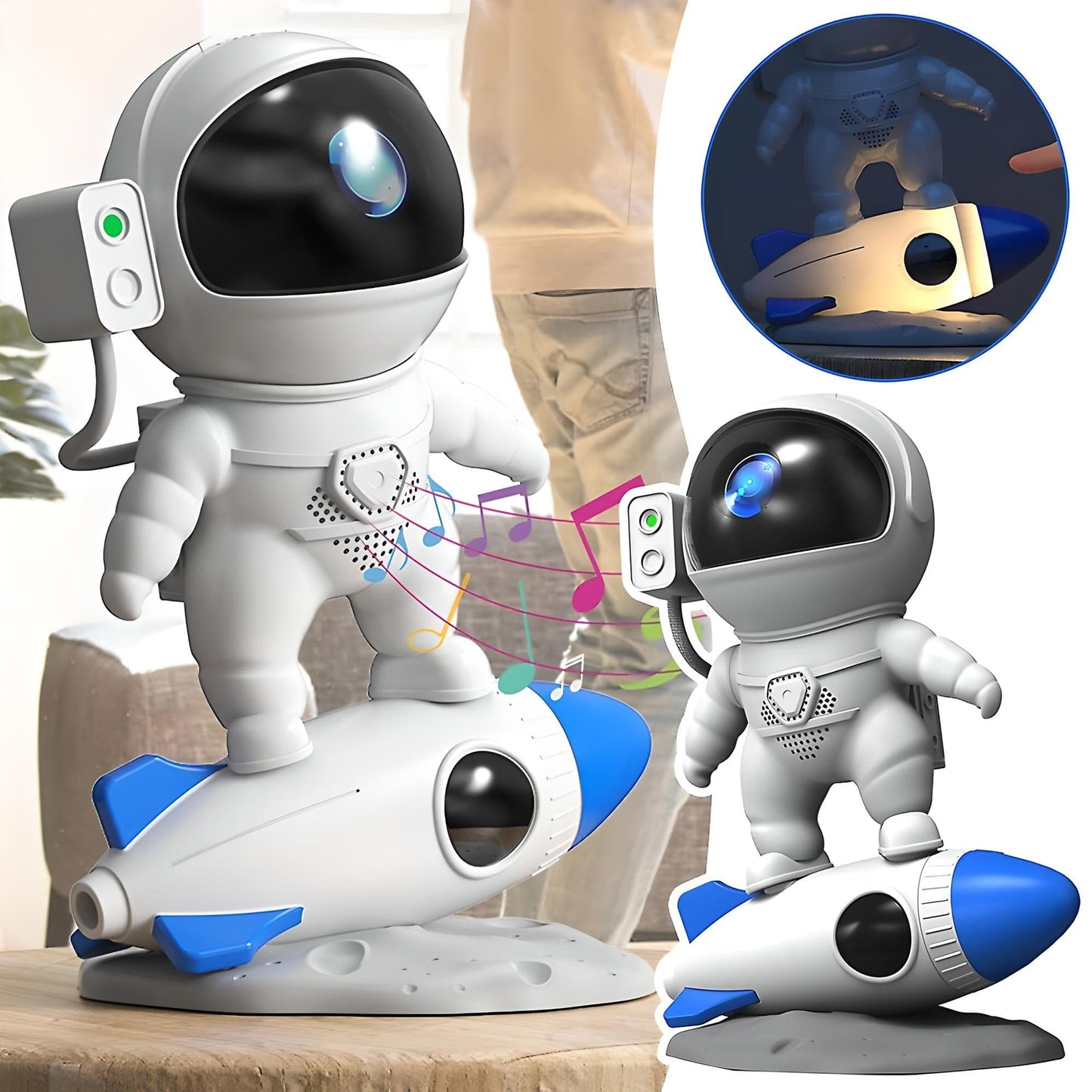 Veilleuse Projection Astronaute avec Bruit Blanc