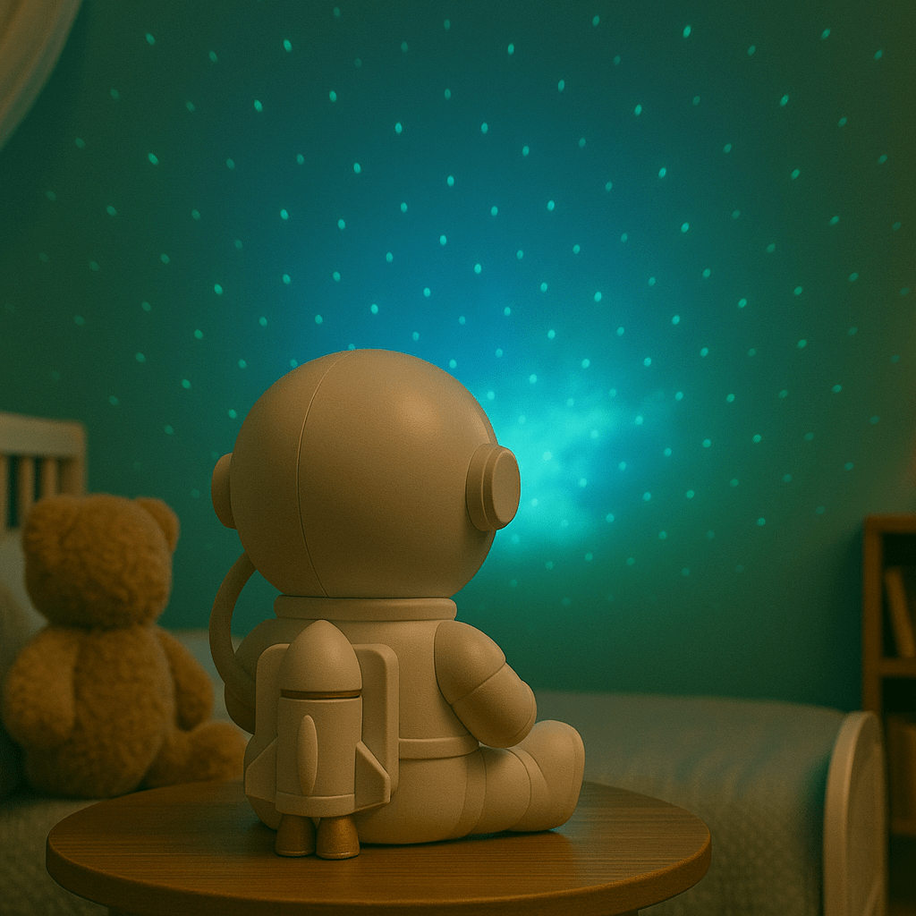 Veilleuse Projection Astronaute avec Fusée