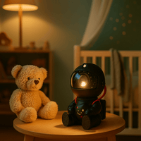 Veilleuse Projection Astronaute Étoile Noire