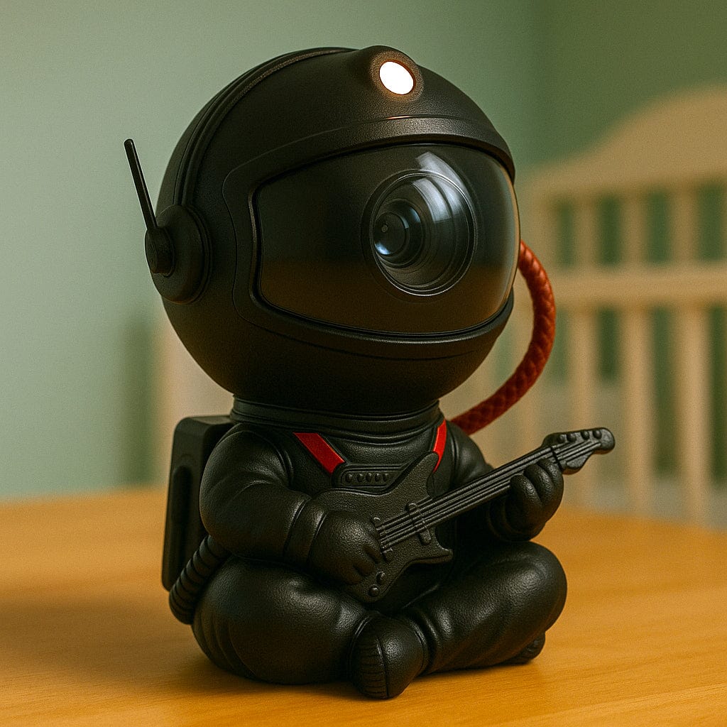 Veilleuse Projection Astronaute Guitare Noire