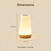 Dimensions – Veilleuse Rechargeable avec 13 Couleurs Changeantes