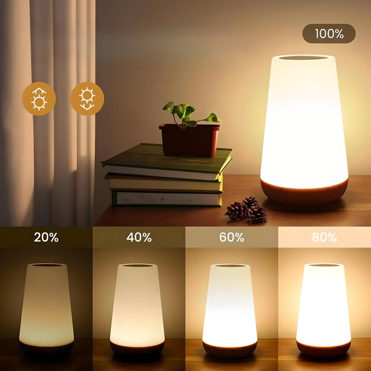Veilleuse Rechargeable avec 13 Couleurs Changeantes