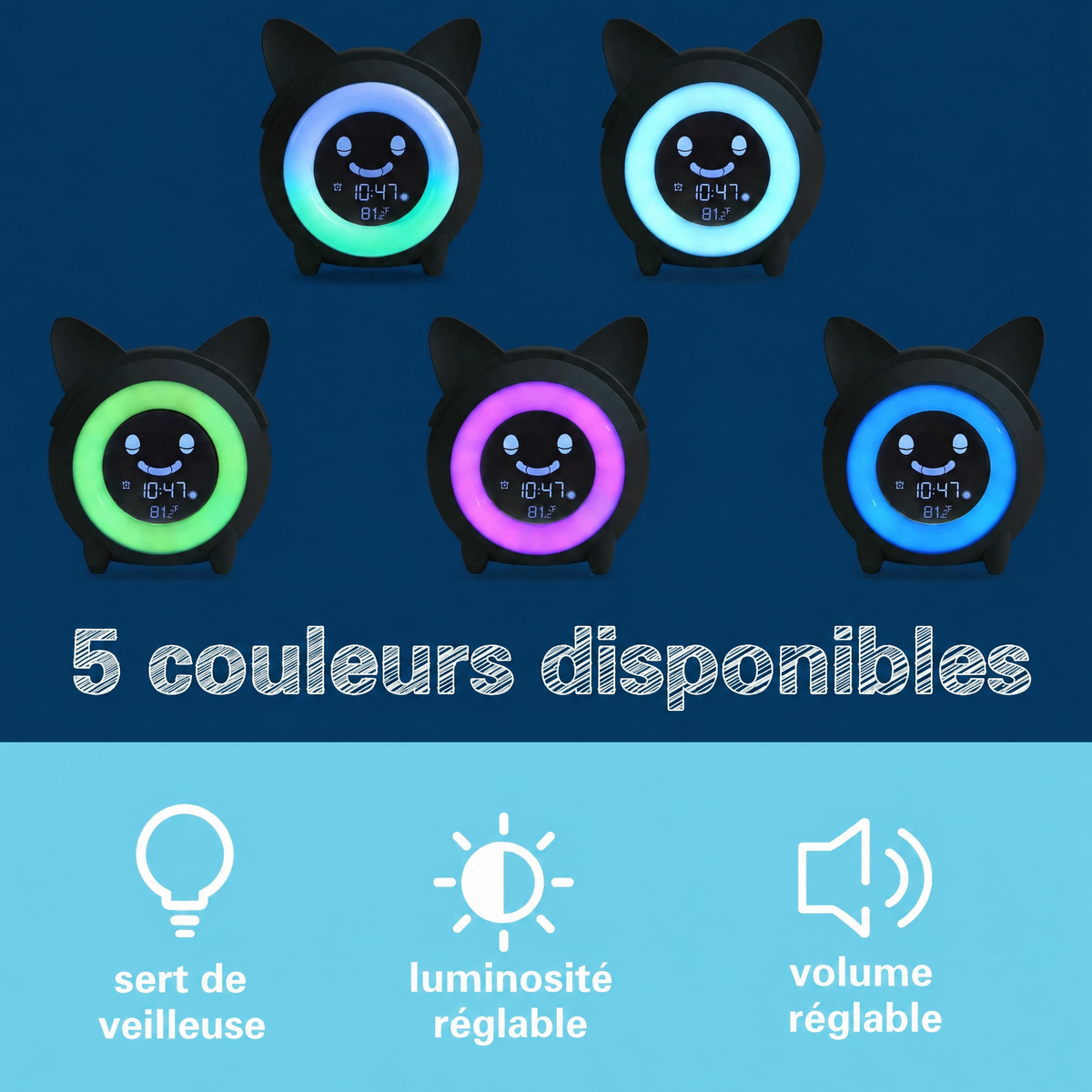 Veilleuse Réveil Éducatif Chat