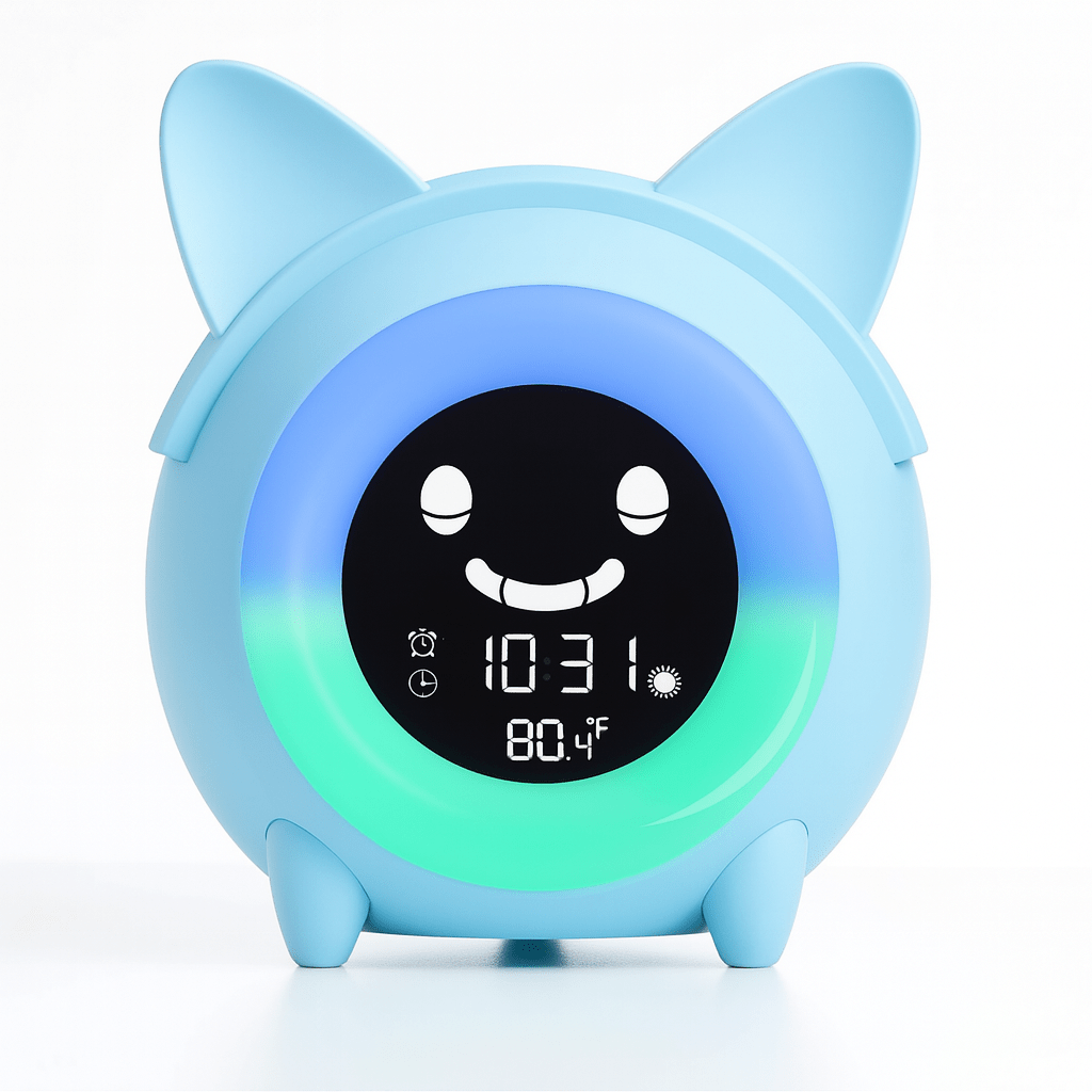 Veilleuse Réveil Éducatif Chat Bleu