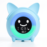Veilleuse Réveil Éducatif Chat Bleu