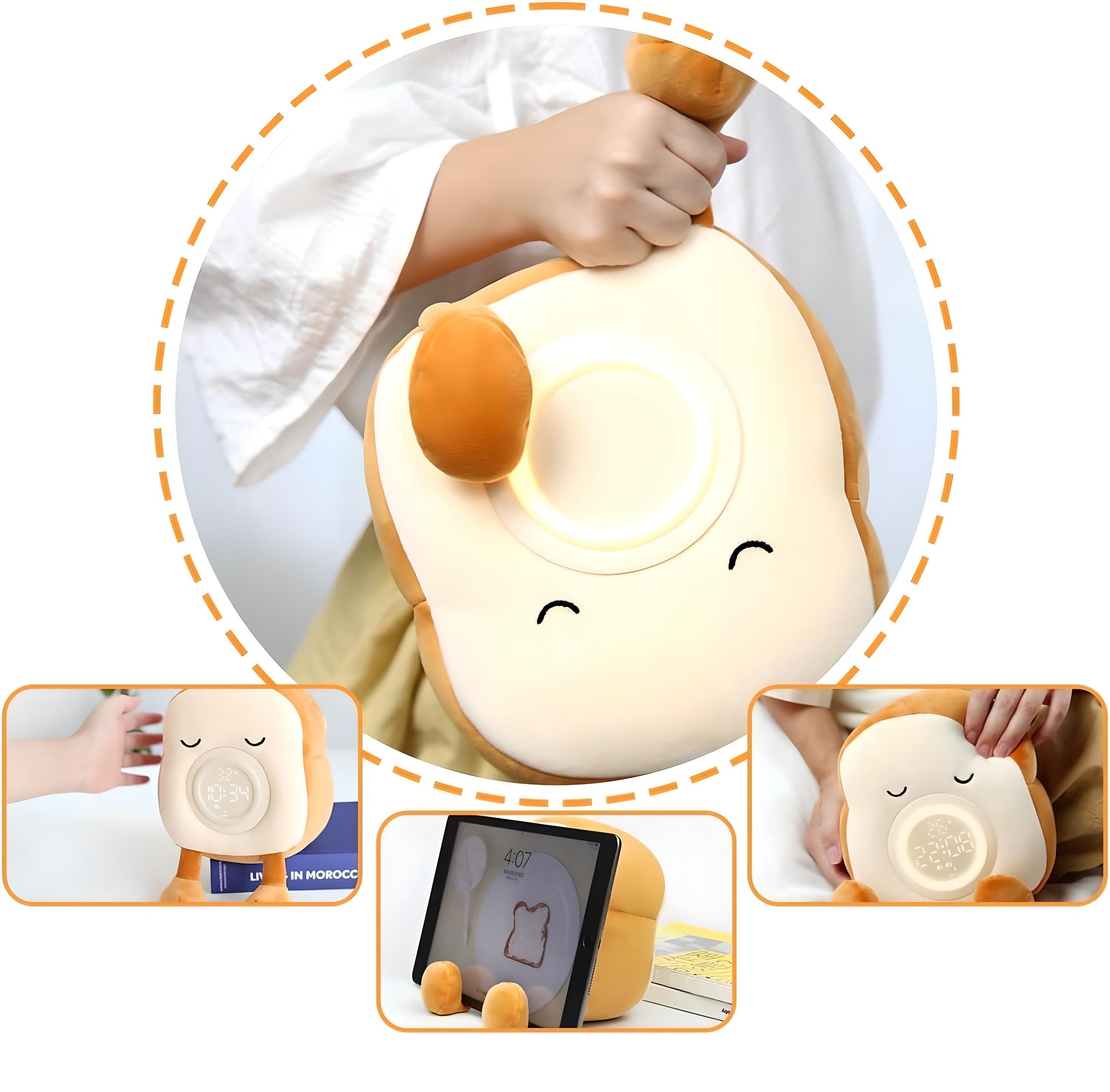 Veilleuse Réveil Peluche Toast