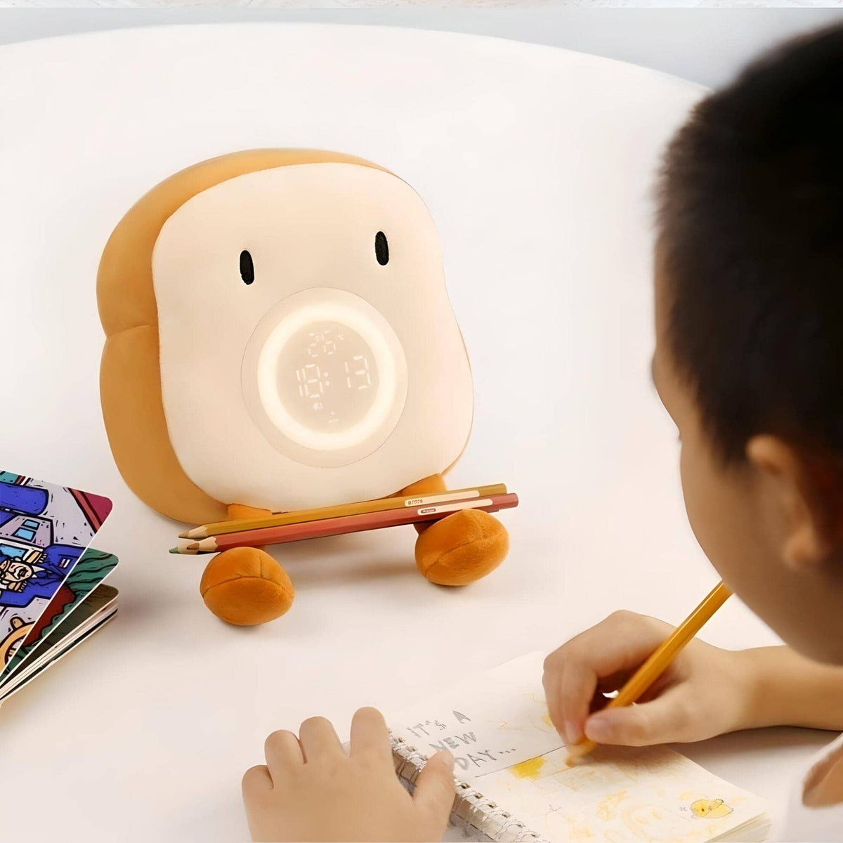 Veilleuse Réveil Peluche Tranche de Pain