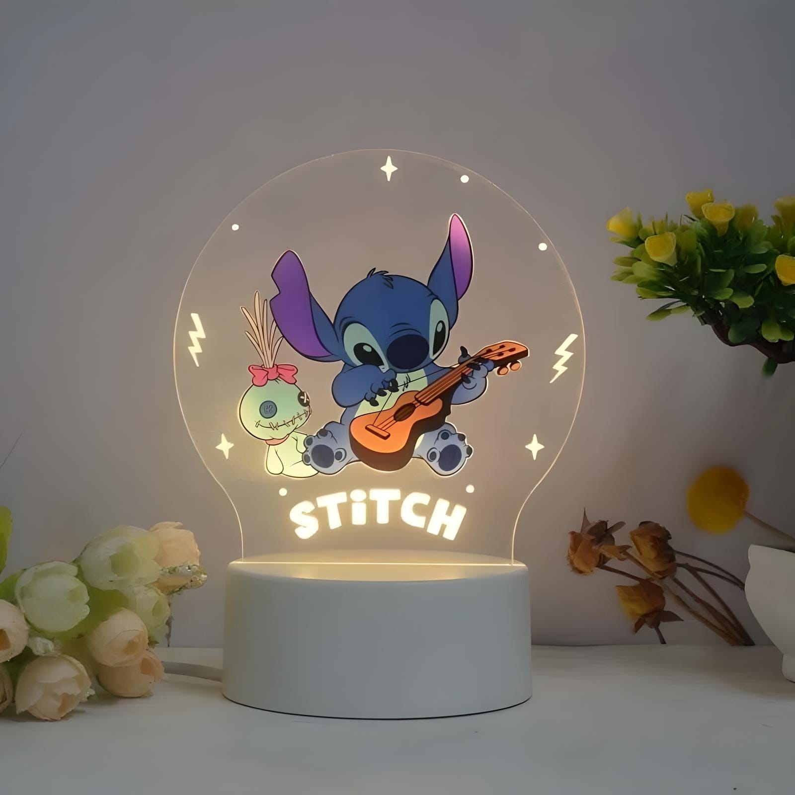 Veilleuse Stitch 3D Guitare