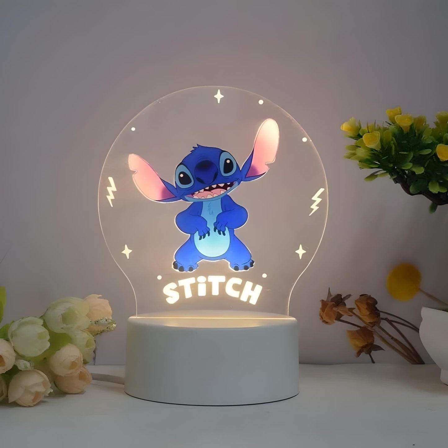 Veilleuse Stitch 3D Heureux