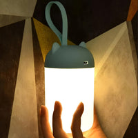 Veilleuse Tactile Portable & Rechargeable Chat Bleu