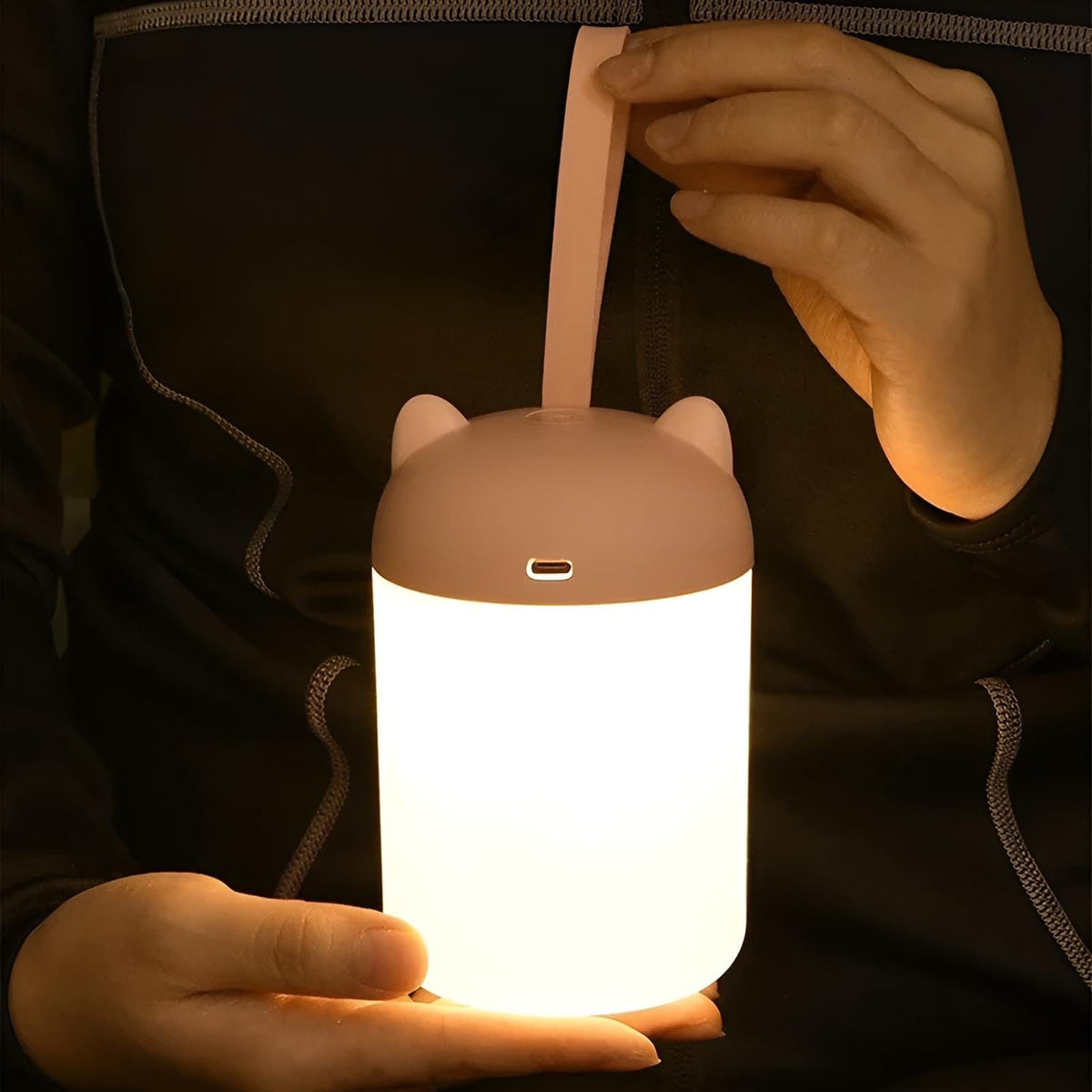 Veilleuse Tactile Portable & Rechargeable Chat Rose